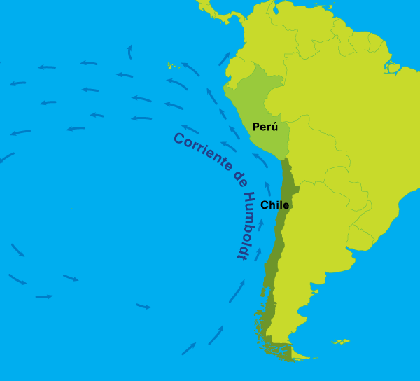 Mapa Corriente de Humboldt